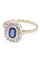 Bague 51 Bague Margueritte Or jaune Saphir Diamants 58 Facettes 080901