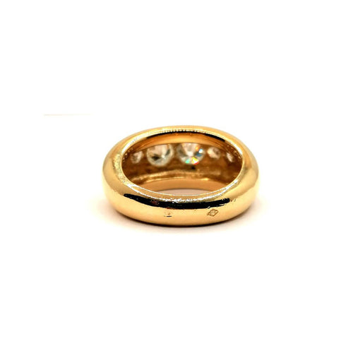 Bague 54 Bague jonc or jaune 6 diamants 58 Facettes 3758