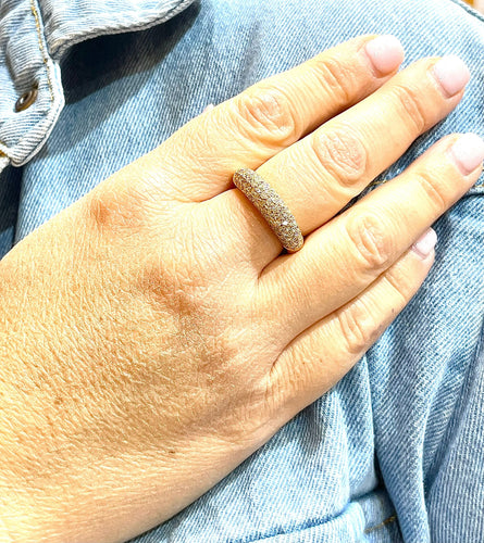 Bague Bague jonc en Or jaune & diamants 58 Facettes