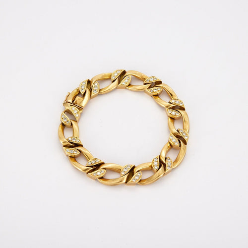 Bracelet Bracelet style gourmette Or jaune Diamants 58 Facettes