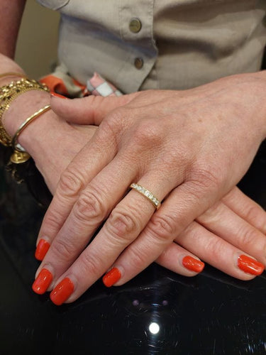 Bague DEMI-ALLIANCE DIAMANTS 58 Facettes 064661