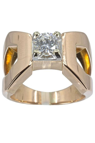 Bague 54 SOLITAIRE MODERNE DIAMANT 0.84 CARAT 58 Facettes 039071