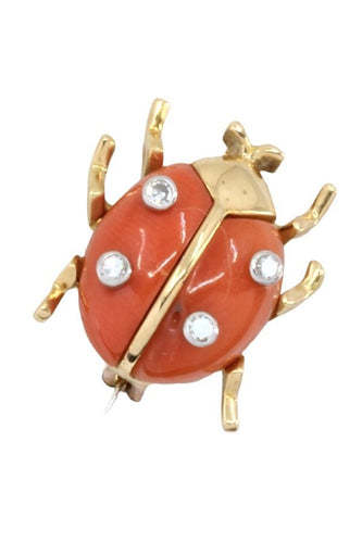 Broche CLIP COCCINELLE SIGNÉ VAN CLEEF & ARPELS 58 Facettes 053801
