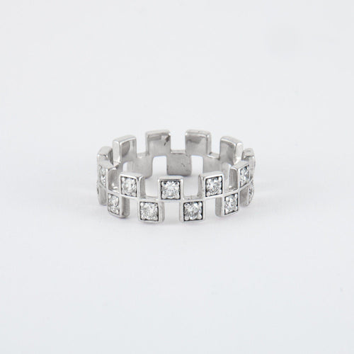 Bague 54 Bague double rang Diamants 58 Facettes
