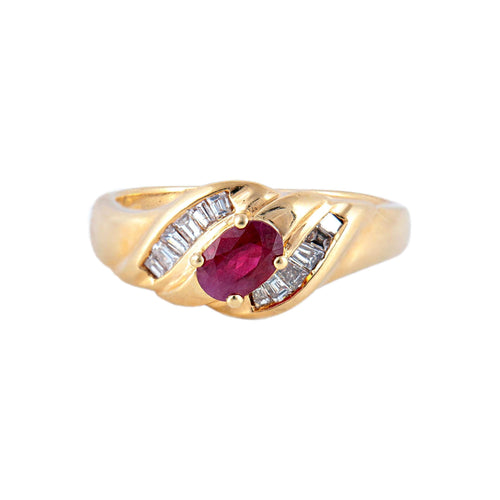 Bague 55 Bague Rubis et Diamants 58 Facettes