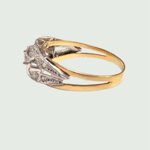 Bague 62 BAGUE RÉTRO DIAMANTS 58 Facettes Q663A (Fraedu99)