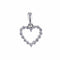 Pendentif Pendentif "coeur" or blanc et diamants 58 Facettes P1L17