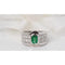 Bague 53 Bague en Or Blanc, Emeraude Et Diamants 58 Facettes 30753