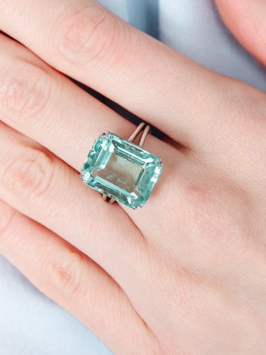 Bague 52 Bague Aigue-marine 58 Facettes