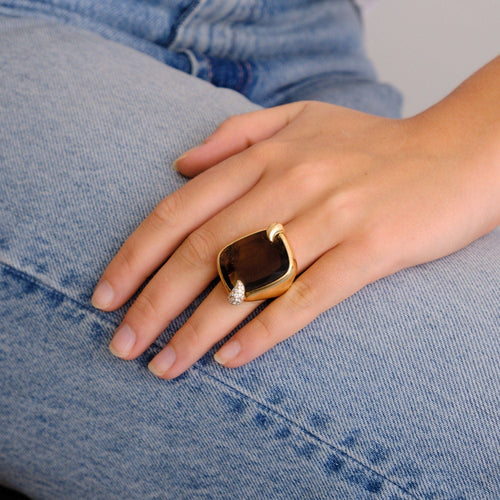 Bague 52 POMELLATO - Bague Ritratto Quartz fumé 58 Facettes