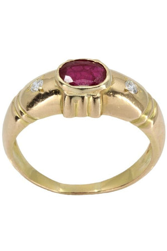 Bague BAGUE JONC MODERNE RUBIS ET DIAMANTS 58 Facettes 052801