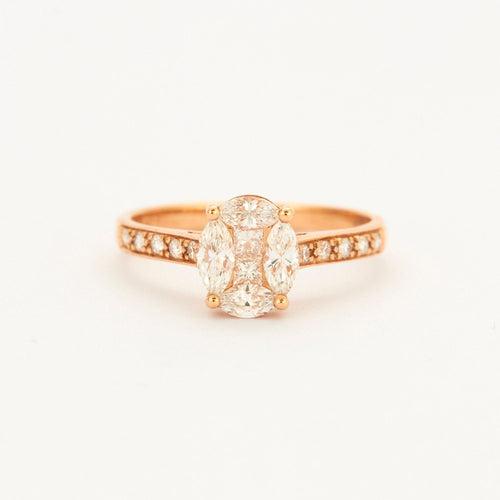 Bague 53 Bague Or Diamant Ovale 58 Facettes 002.931