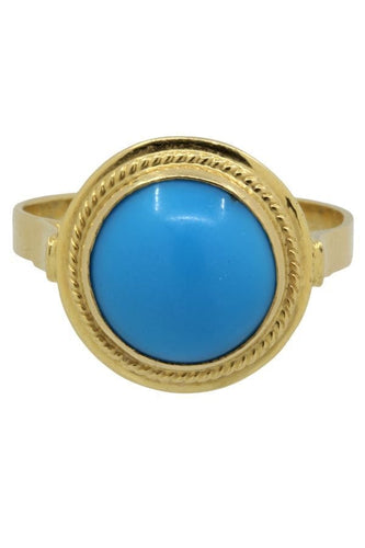 Bague 60 BAGUE TURQUOISE CABOCHON 58 Facettes 044051