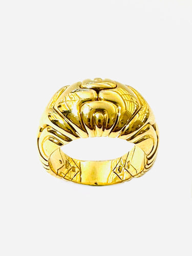 Bague 58 BVLGARI. Collection Parentesi, bague vintage or jaune 58 Facettes