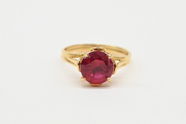 Bague 53 Bague Solitaire Rubellite 58 Facettes