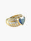Bague 53 Bague Coeur Saphirs Diamants 58 Facettes