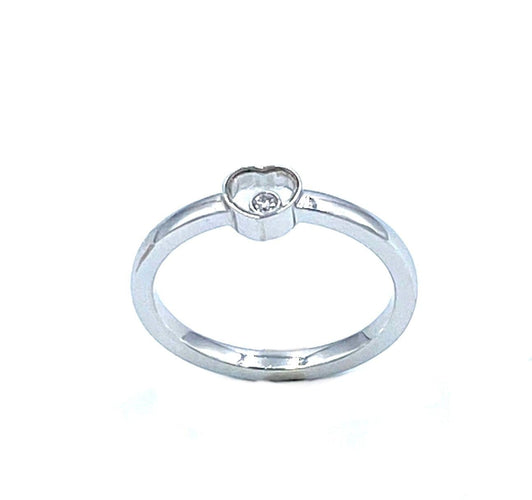 Bague Chopard. Happy Diamonds, bague or blanc et diamant 58 Facettes