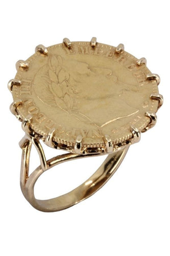Bague BAGUE PIÈCE 10 FRANCS NAPOLÉON III 58 Facettes 064401