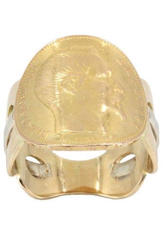 Bague BAGUE PIÈCE 20 FRANCS NAPOLÉON III 58 Facettes 051671