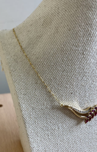 Collier Collier Or avec Rubis et Diamants 58 Facettes 20400000086