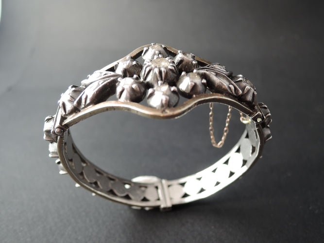 Bracelet Bracelet Argent Diamants Taillés En Rose 58 Facettes 349913