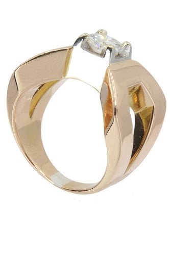 Bague 54 SOLITAIRE MODERNE DIAMANT 0.84 CARAT 58 Facettes 039071