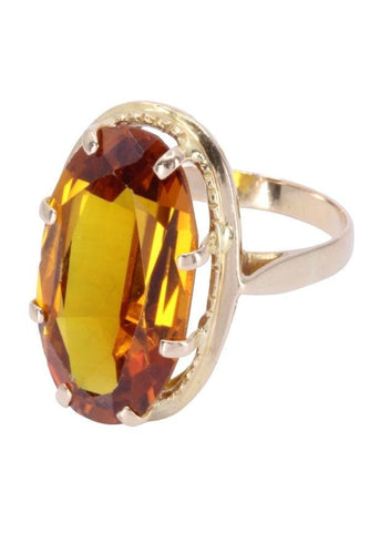 Bague BAGUE MODERNE SAPHIR ORANGE 58 Facettes 064691