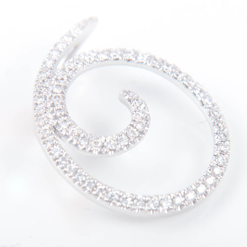 Pendentif Pendentif Tourbillon or blanc et diamants 58 Facettes