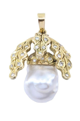 Pendentif PENDENTIF PERLE BAROQUE ET DIAMANTS 58 Facettes 066451