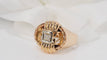 Bague Bague Tank en or rose et diamant taille ancienne 0,12ct 58 Facettes 27639