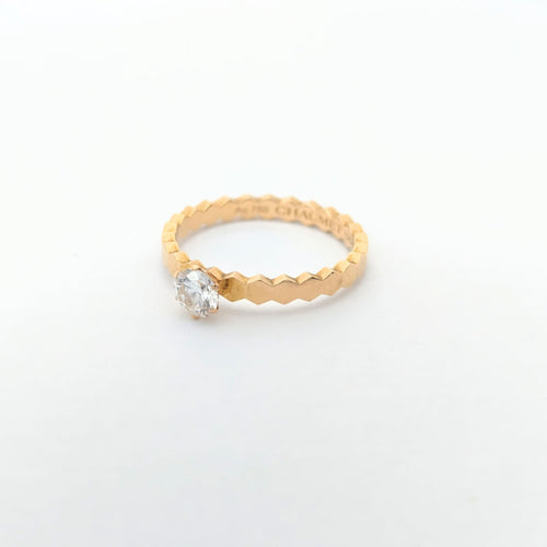 Bague CHAUMET - Bague Solitaire Bee my Love or rose diamants 58 Facettes 27484