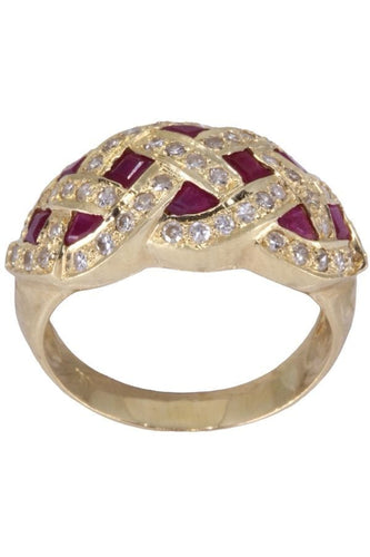Bague 54 Bague moderne rubis et diamants 58 Facettes 081331