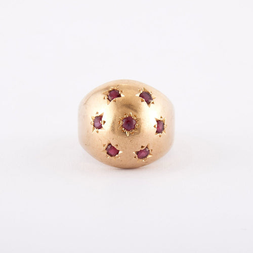 Bague 52 Bague Boule Rubis de synthèse 58 Facettes JE499