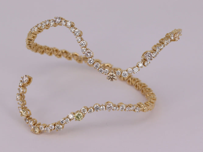 Bracelet Bracelet Or jaune Diamants 58 Facettes P690