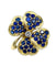 Broche Broche trèfles or jaune, saphirs et diamant 58 Facettes