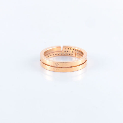 Bague Bague Dinh Van Seventies petit modèle en Or rose et Diamants 58 Facettes