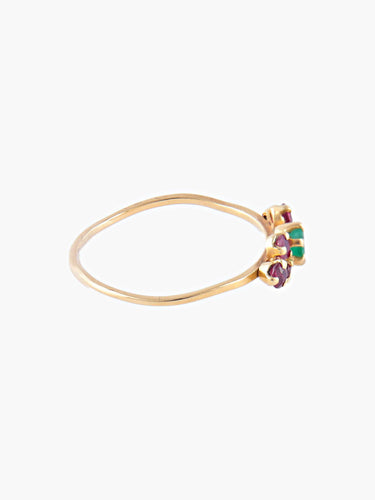 Bague Bague Emeraude Grenats 58 Facettes