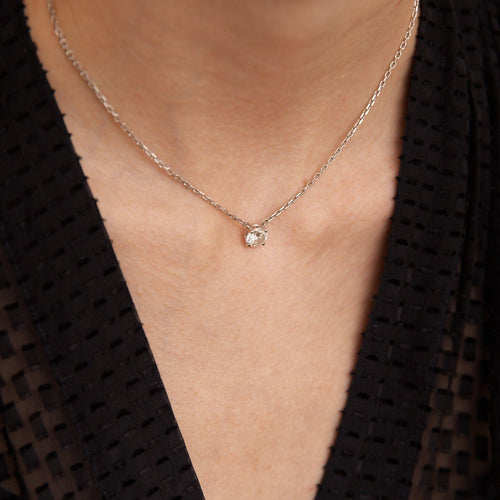 Collier Collier en Or gris et diamant 58 Facettes