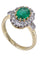 Bague 56 Bague Pompadour Or Platine Emeraude Diamants 58 Facettes 076821