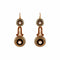 Boucles d'oreilles Boucles d'oreilles or jaune, perles, et émail noir 58 Facettes