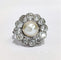 Bague 53 Bague marguerite platine perle et diamants 58 Facettes 1-883/1