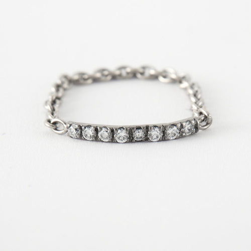 Bague 53 Bague Chaîne diamants 58 Facettes