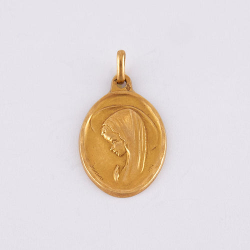 Pendentif Médaille Vierge de profil 58 Facettes JB1