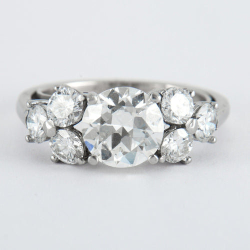 Bague 55 Bague Solitaire accompagné Diamant 2.07cts 58 Facettes ADA01