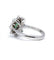 Bague 50 / Blanc/Gris / Or 750 Bague Marguerite Diamants Emeraude 58 Facettes 220019R