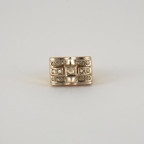 Bague 48.5 Bague Tank Diamants 2 ors 58 Facettes EL2-72