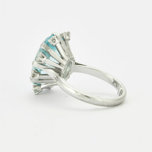 Bague 52 Bague cocktail Aigue-Marine Diamants 58 Facettes 230473