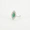 Bague 54 Bague Navette Or gris Emeraude diamants 58 Facettes
