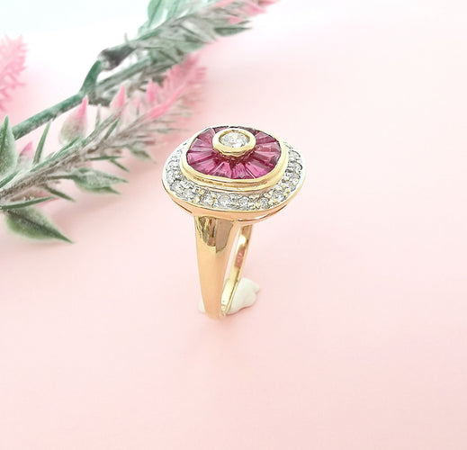 Bague Bague Rubis Diamants 58 Facettes AA 1606