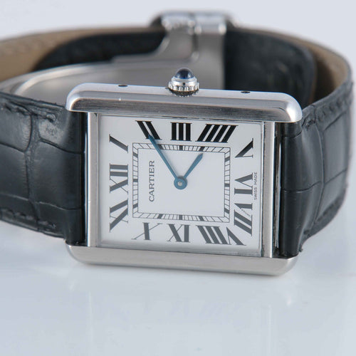 Montre CARTIER - Montre Tank solo en acier 58 Facettes